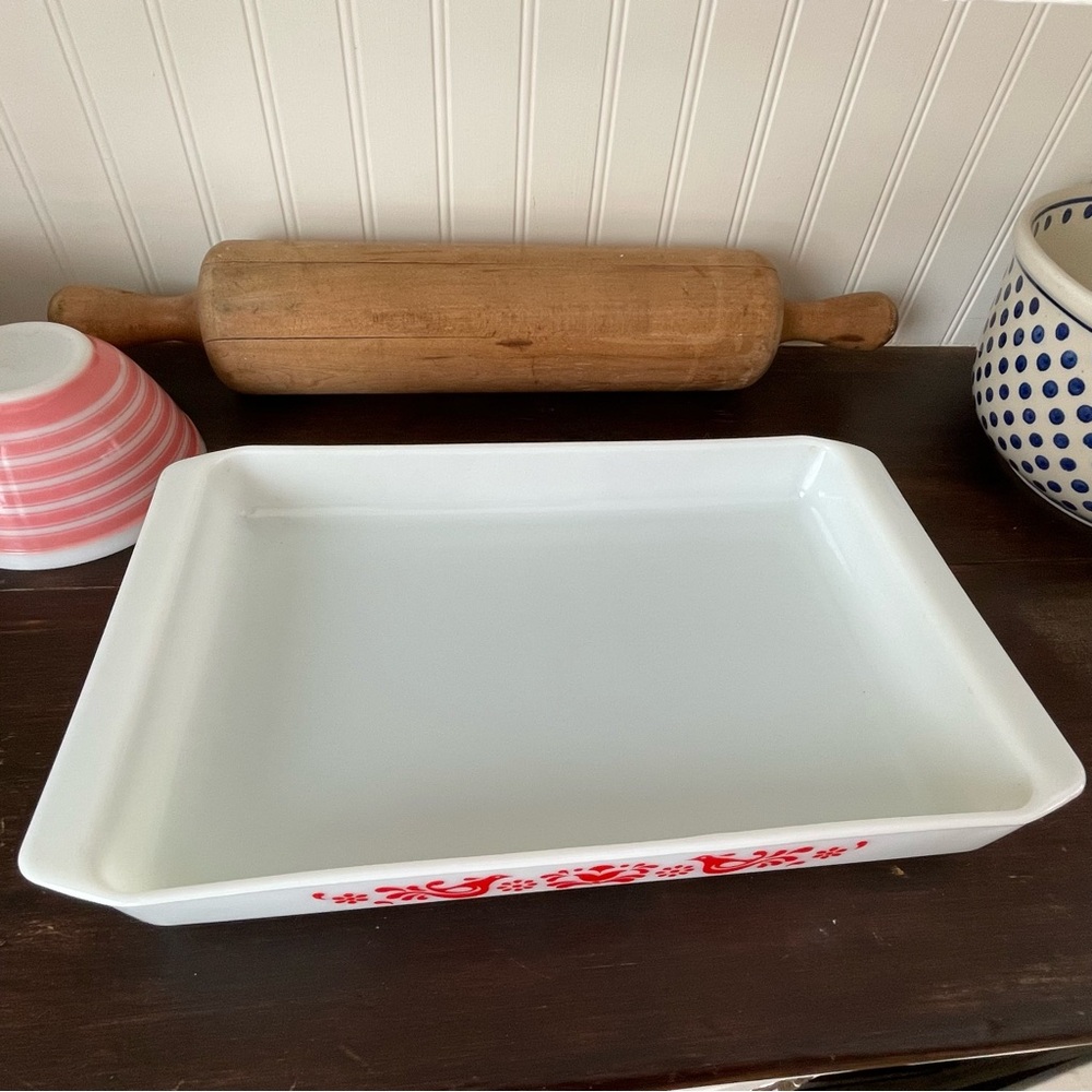 Vintage Pyrex Friendship Red Birds Lasagna Pan❤️ - Picture 5 of 16